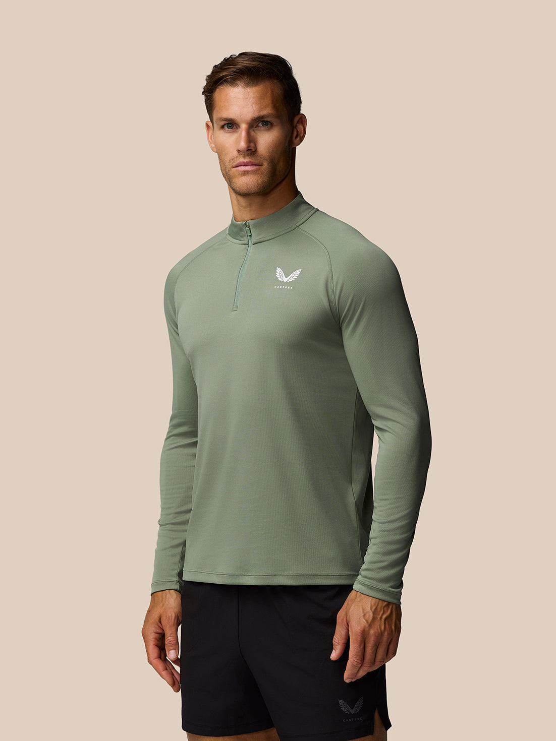 Castore Men's 1/4 Zip Ls Top - Thyme/Mint