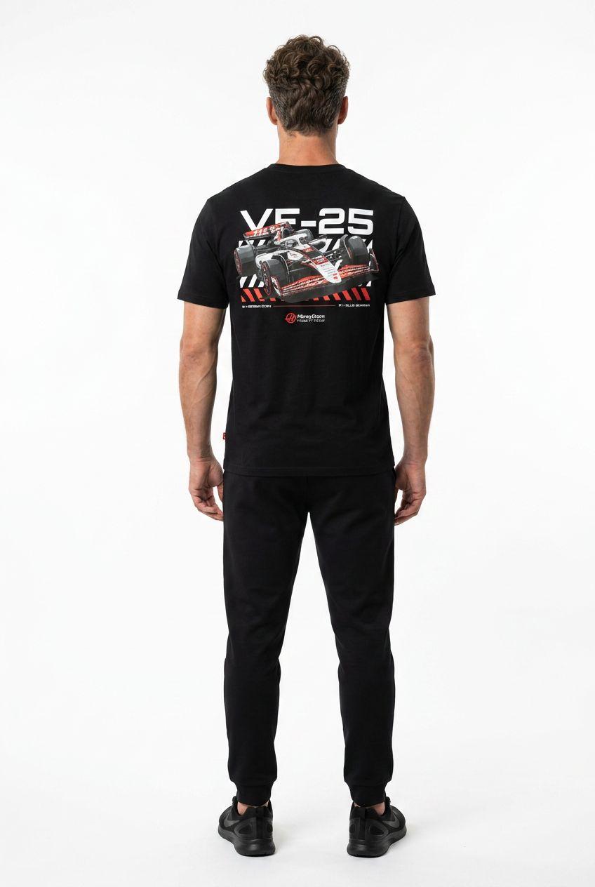 Haas F1 Moneygram VF-25 Back Print T-Shirt - Black